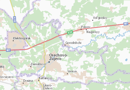 Mapa Gorodishchi