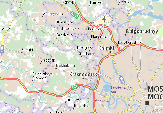 Karte Stadtplan Otradnoye
