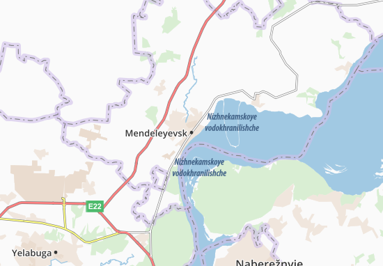 Kaart Plattegrond Mendeleyevsk