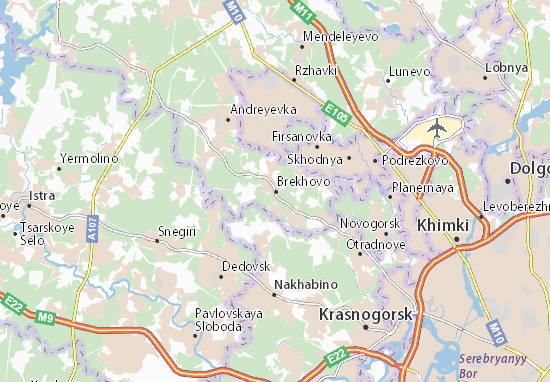 Mapa Brekhovo