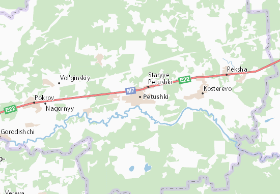 Karte Stadtplan Petushki