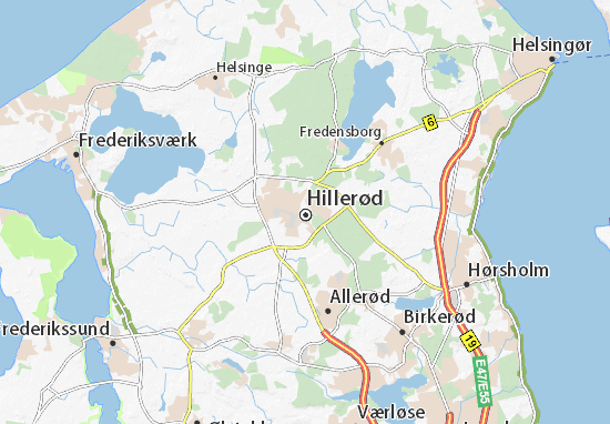 Karte Stadtplan Hillerød