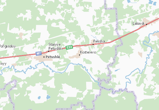 Karte Stadtplan Kosterevo