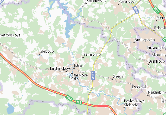 Karte Stadtplan Yermolino