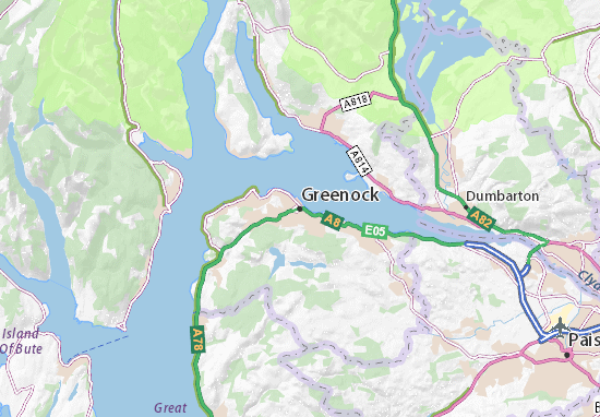 Kaart Plattegrond Greenock