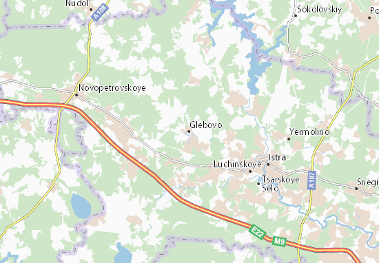 Karte Stadtplan Glebovo