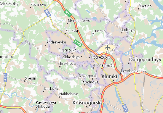 Mapa Skhodnya