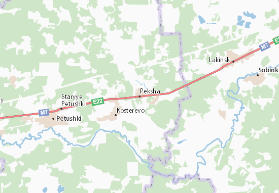 Karte Stadtplan Peksha