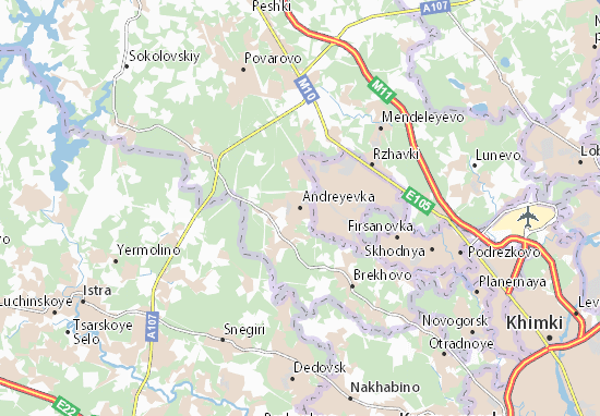 Kaart Plattegrond Andreyevka