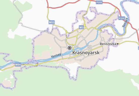 krasnojarsk mapa Mapa Krasnoyarsk– plan Krasnoyarsk – ViaMichelin krasnojarsk mapa