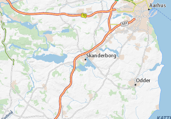Kaart Plattegrond Skanderborg