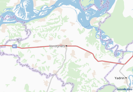 Karte Stadtplan Vorotynets