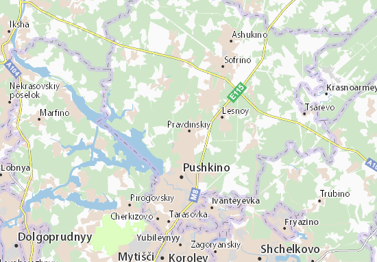 Karte Stadtplan Pravdinskiy