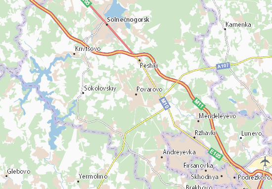 Karte Stadtplan Povarovo