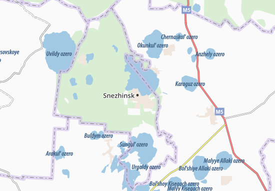 Mapa Snezhinsk