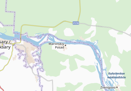 Karte Stadtplan Mariinskiy Posad