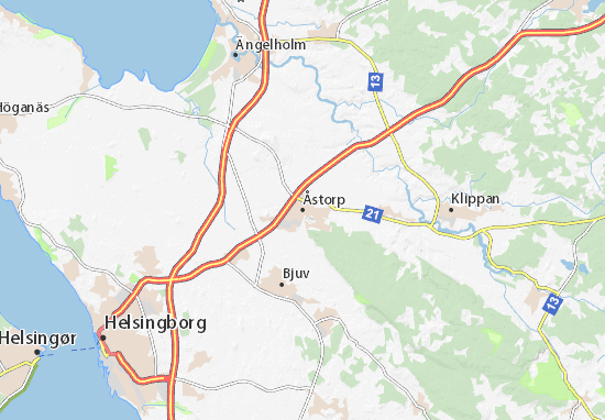 Karte Stadtplan Åstorp