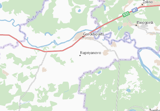 Kaart Plattegrond Kupriyanovo