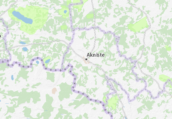 Aknīste Map