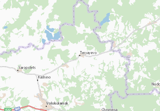 Karte Stadtplan Teryayevo
