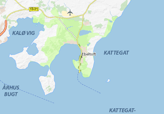 Mapa Ebeltoft