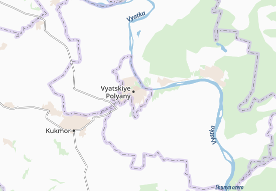 Kaart Plattegrond Vyatskiye Polyany