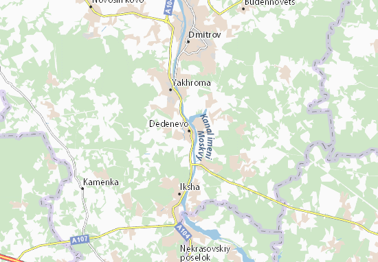 Mapa Dedenevo
