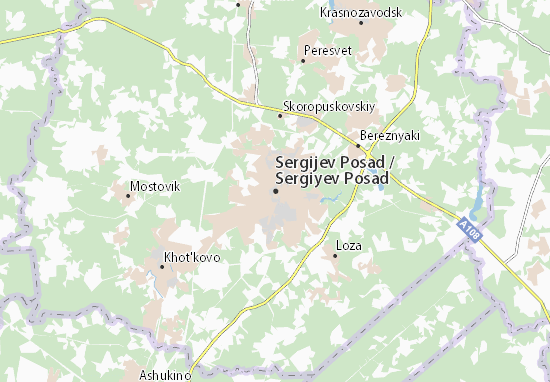 Kaart Plattegrond Sergijev Posad
