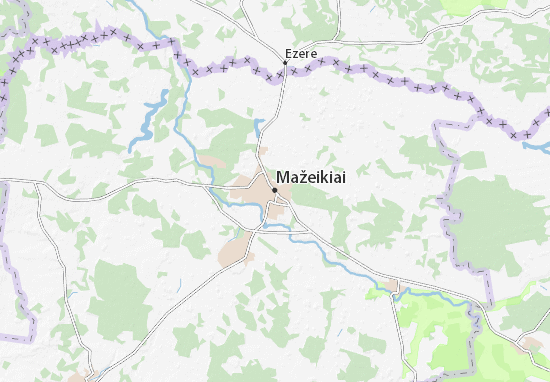 Kaart Plattegrond Mažeikiai