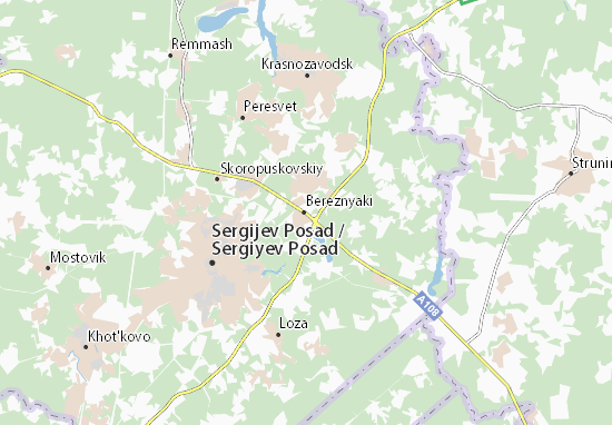 Kaart Plattegrond Bereznyaki