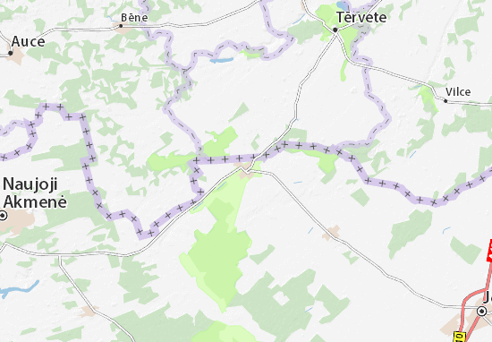 Karte Stadtplan Žagarė
