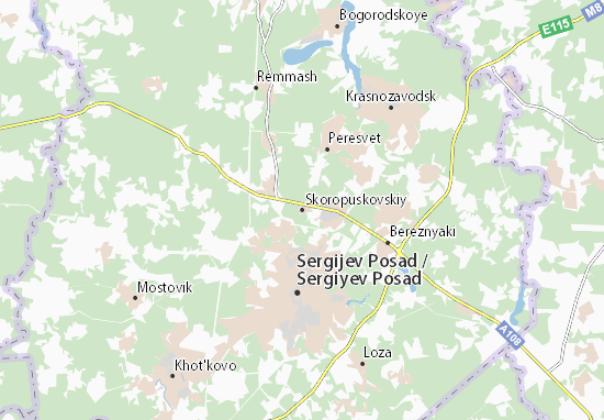 Kaart Plattegrond Skoropuskovskiy