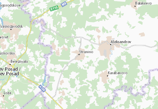 Karte Stadtplan Strunino