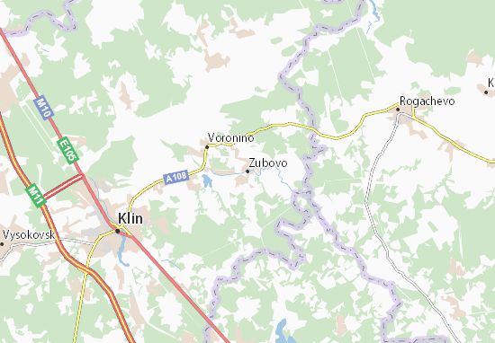 Karte Stadtplan Zubovo