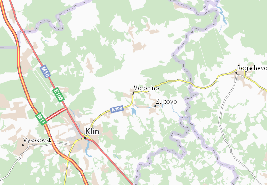 Karte Stadtplan Voronino