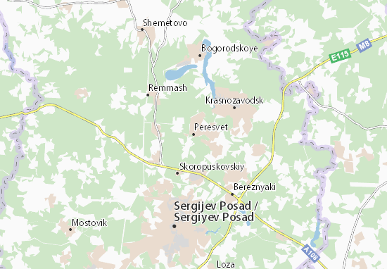 Karte Stadtplan Peresvet