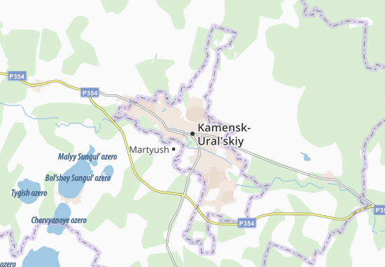 Kaart Plattegrond Kamensk-Ural&#x27;skiy