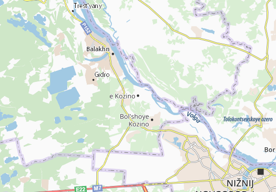 Karte Stadtplan Maloye Kozino