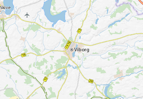 Karte Stadtplan Viborg