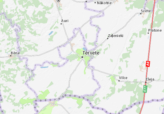 Karte Stadtplan Tērvete