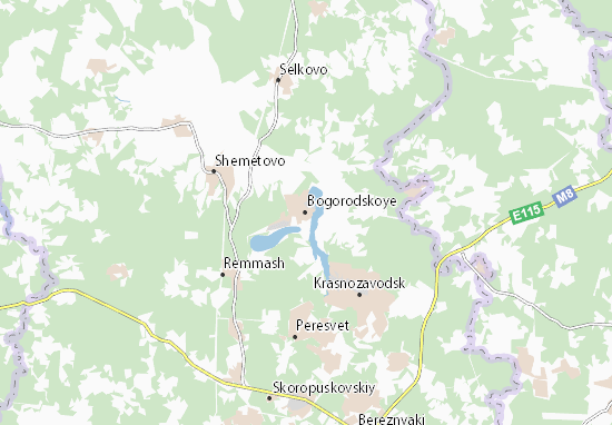 Karte Stadtplan Bogorodskoye