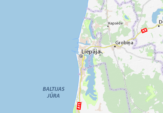 Kaart Plattegrond Liepāja