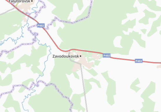 Kaart Plattegrond Zavodoukovsk