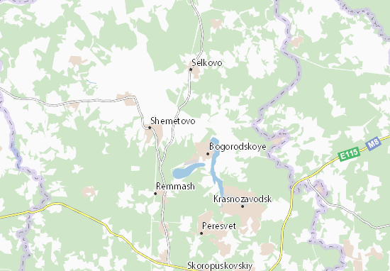 Karte Stadtplan Selikhovo