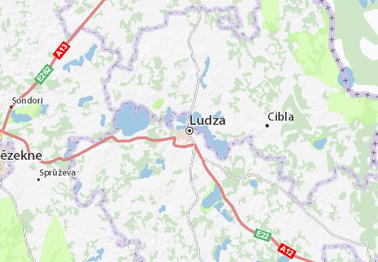 Karte Stadtplan Ludza