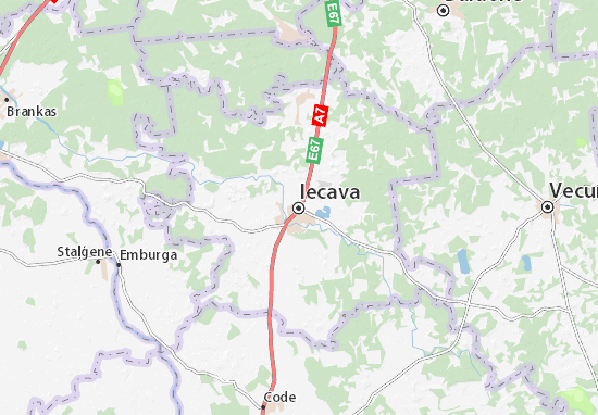 Karte Stadtplan Iecava