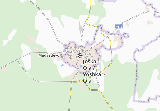 Kaart Plattegrond Joškar-Ola