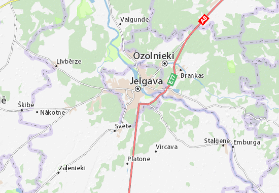 Kaart Plattegrond Jelgava