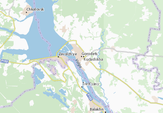 Karte Stadtplan Gorodets