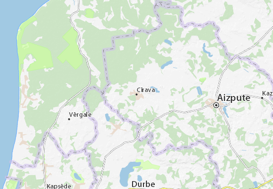 Karte Stadtplan Cīrava
